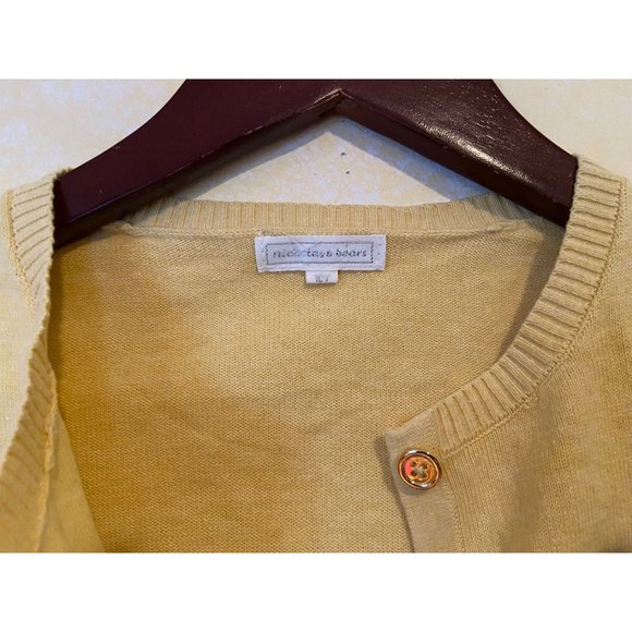 Girls Size 10Y Nicholas & Bears Yellow Cardigan Sweater - Picture 2 of 3